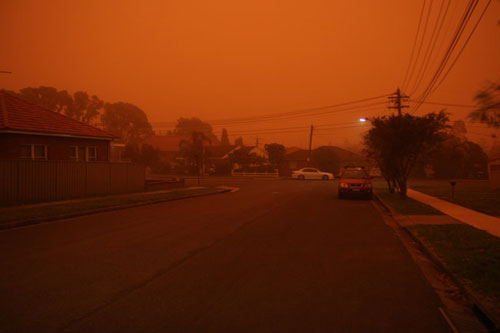 Picture 3 of Sydney is red because of the unusual sandstorm