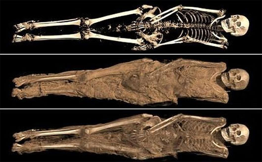 Picture 1 of Tattoo of the Nile River mummy 1,300 years old