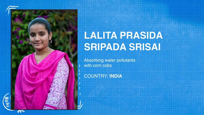 Picture 3 of The 15-year-old has an initiative to clean water with corn cobs