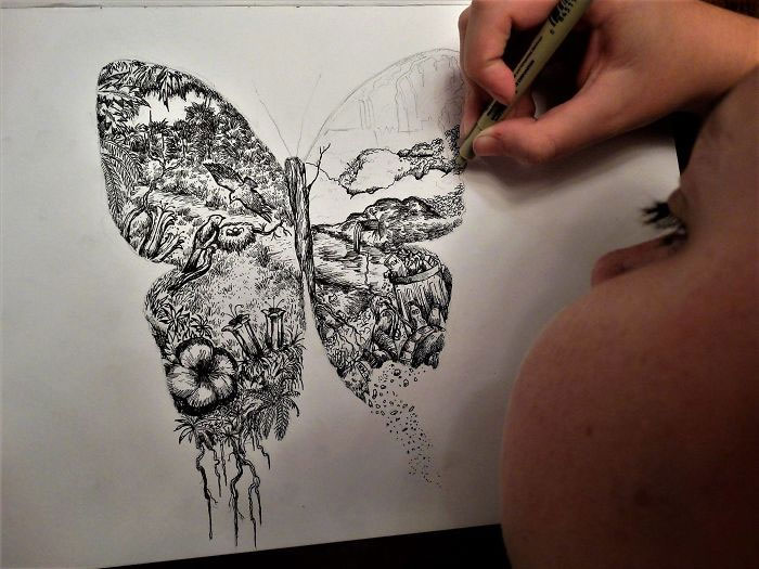 Picture 4 of The 15-year-old prodigy marveled at animal drawing from memory