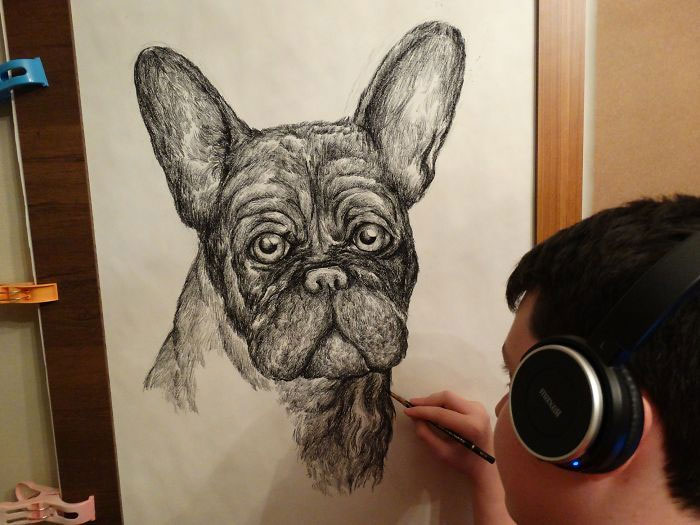 Picture 7 of The 15-year-old prodigy marveled at animal drawing from memory