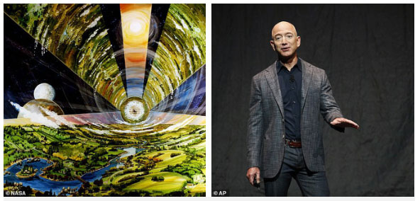 Picture 5 of The Amazon owner announced a secret plan to build a space base for thousands of people