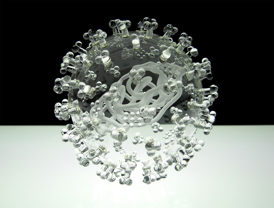Picture 2 of The beauty of virus through glass sculpture model