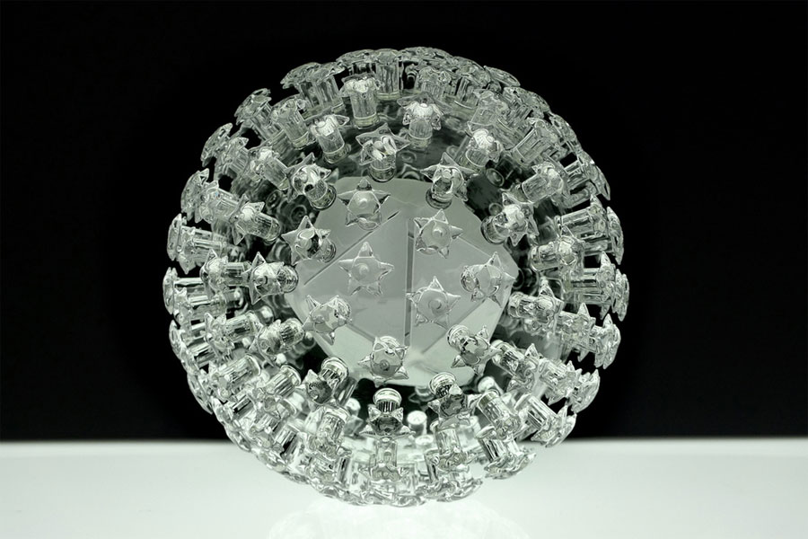 Picture 3 of The beauty of virus through glass sculpture model