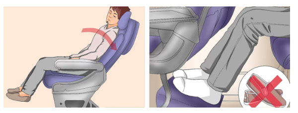 Picture 1 of The best posture for you to sleep on an airplane, while not harming your sleep