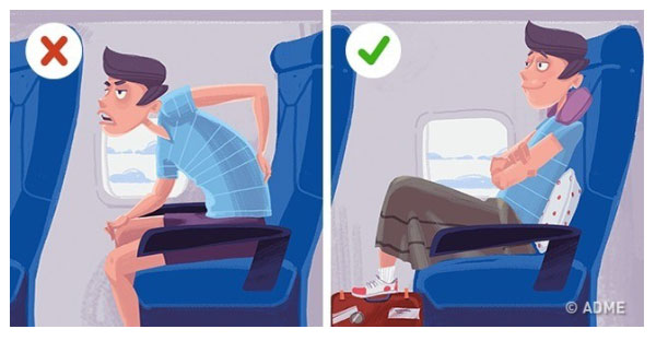 Picture 3 of The best posture for you to sleep on an airplane, while not harming your sleep