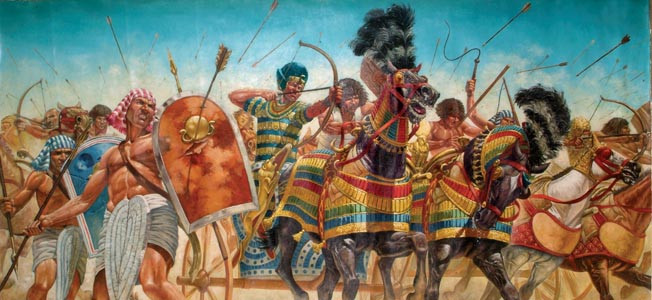 Picture 1 of The biggest horse cart match in ancient history between Egypt and Hittite