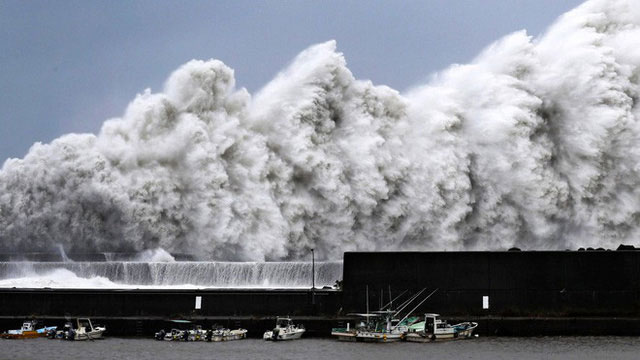 Picture 1 of The biggest super typhoon Jebi in the past 25 years devastated Japan