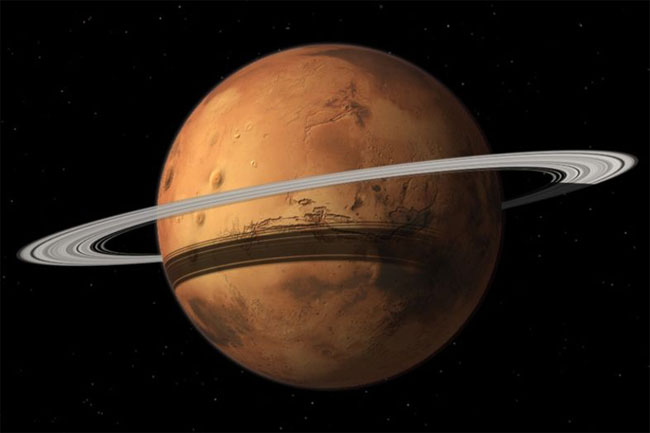 Picture 1 of The broken moon will turn the belt around Mars