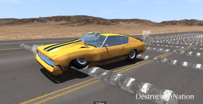 Picture 1 of The catastrophic outcome of cars drove through 100 speed bumps at speeds of 160km / h