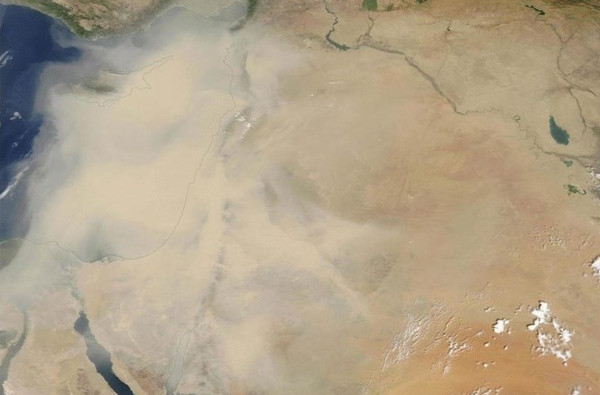Picture 1 of The cause of sand storms raging throughout the Middle East