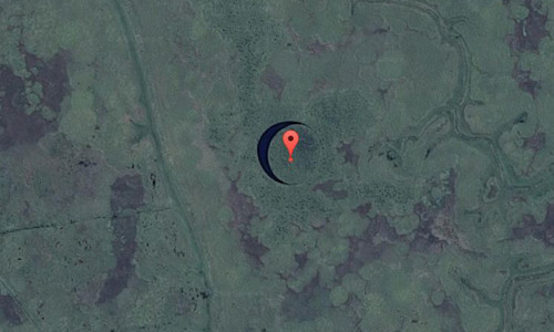 Picture 2 of The circular island is suspected of being an alien base
