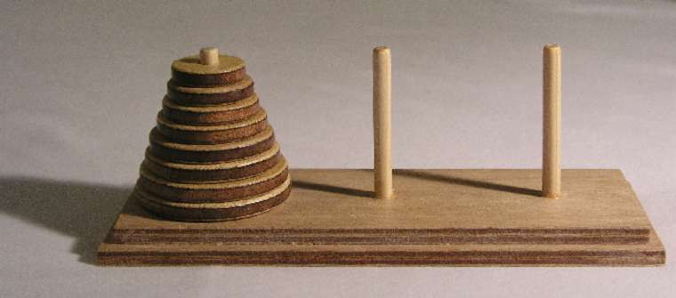 Picture 1 of The classic 'Hanoi Tower' puzzle is famous and only smart people can solve it