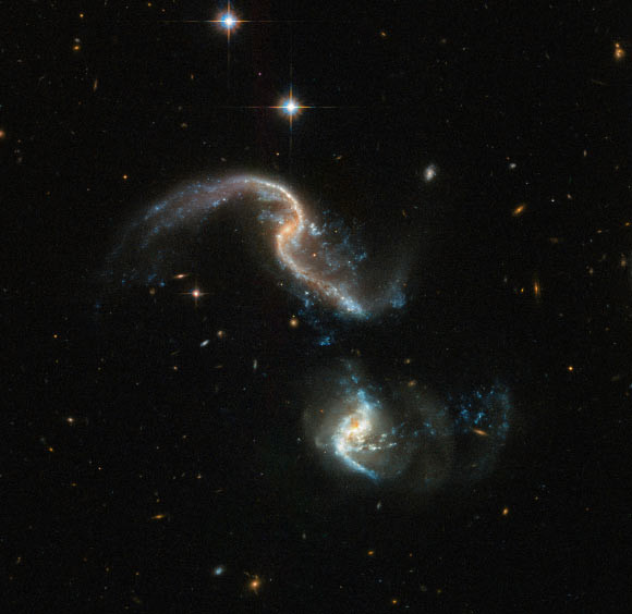 Picture 1 of The collision with the galaxy is 350 million light-years from Earth
