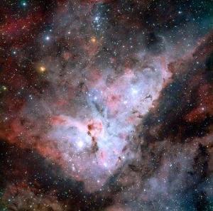 Picture 1 of The complex structure of the nebula is brightest in space