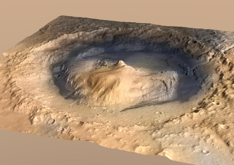 Picture 1 of The crater lake on Mars changes shockingly
