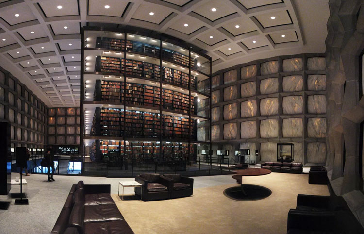 Picture 6 of The design of Yale University library helps protect old books from the sun