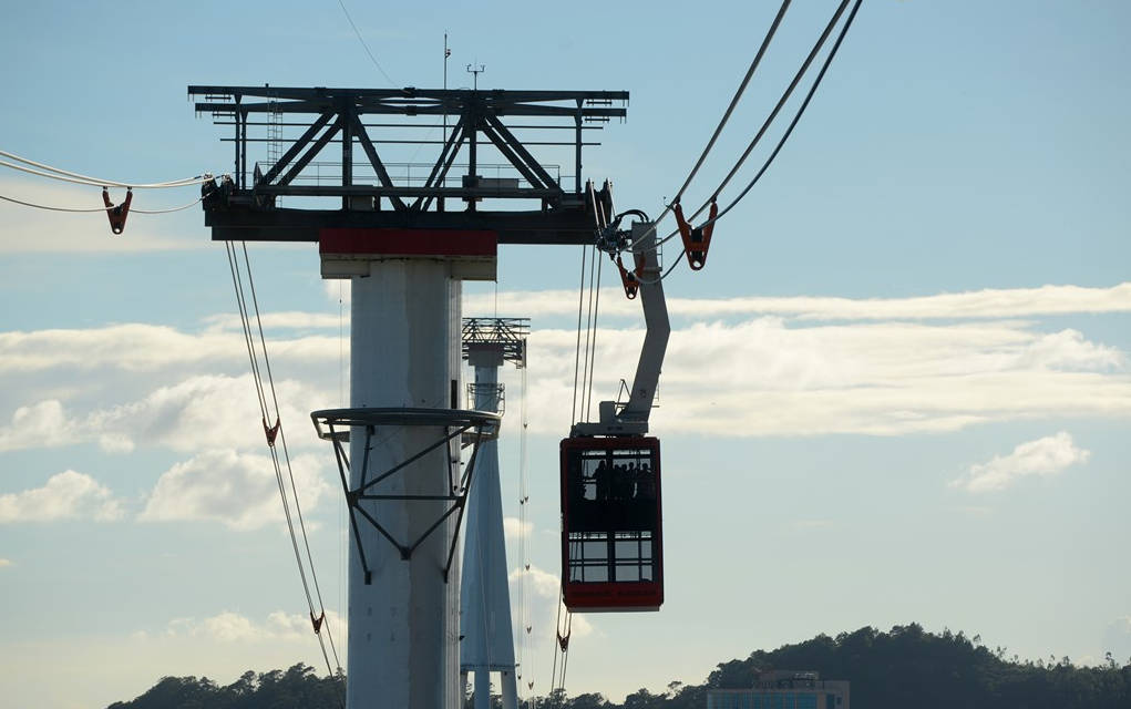 Picture 3 of The 'double-decker bus' cable car floats above Ha Long Bay