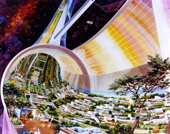 Picture 1 of The dreamlike space colonies replaced Earth