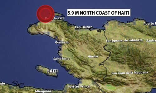 Picture 1 of The earthquake is 5.9 degrees in Haiti, at least 7 people died