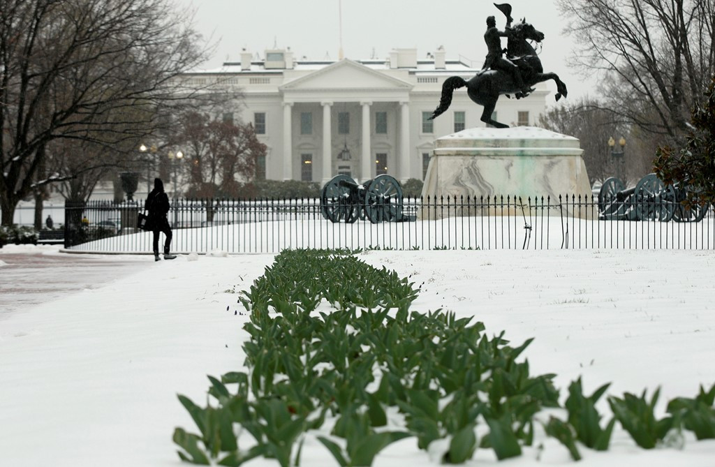 Picture 2 of The East Coast of America is white in the winter snowstorm