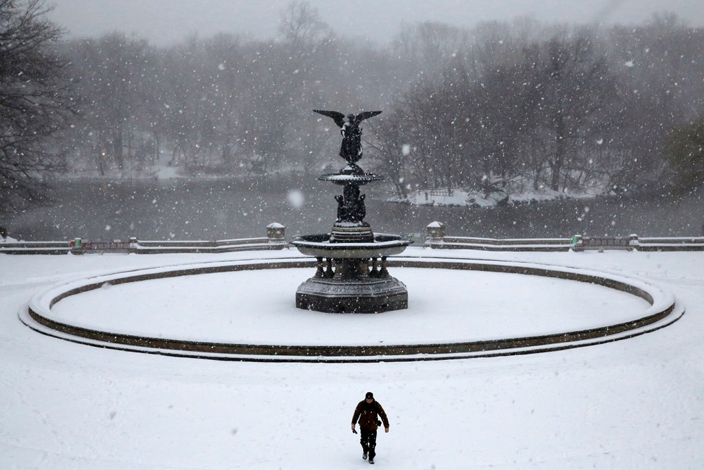 Picture 8 of The East Coast of America is white in the winter snowstorm