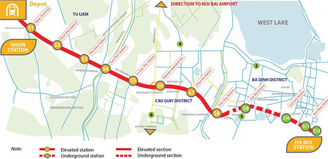 Picture 19 of The entire metro route 33,000 billion when 99% of the upper part is completed
