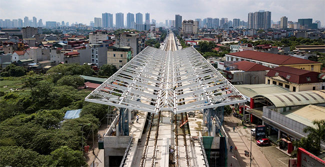 Picture 8 of The entire metro route 33,000 billion when 99% of the upper part is completed