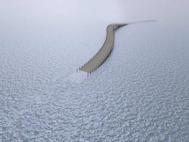 Picture 4 of The extremely monstrous bridge of the Netherlands: Rain is to be ... flooded