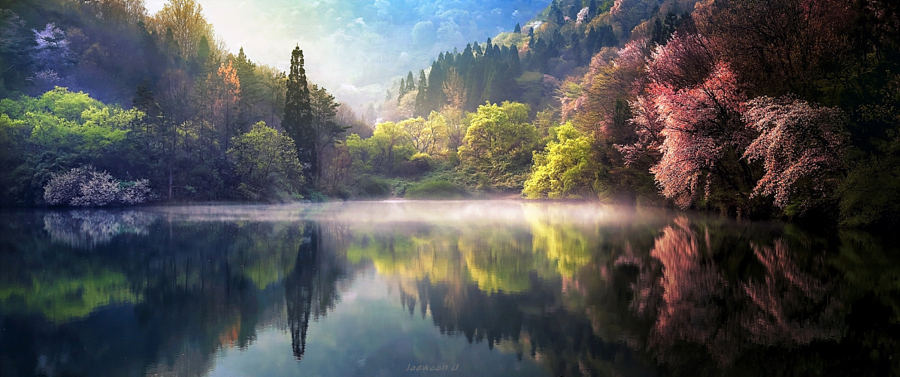 Picture 10 of The fairyland reflected on the water in Korea
