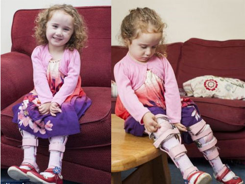 Picture 2 of The first step of a little girl with