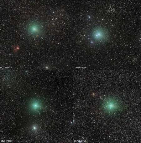 Picture 6 of The ghostly green comet scene approaches the Earth