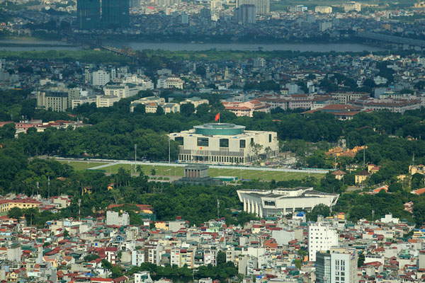 Picture 1 of The green areas of Hanoi viewed from above