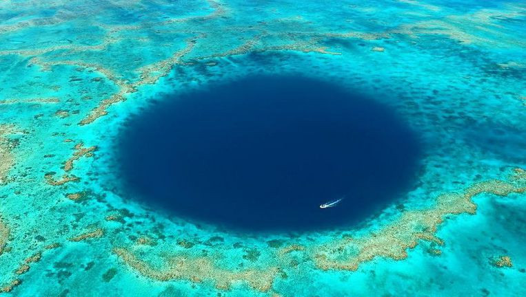 The green hole is 20 meters deep off Australia