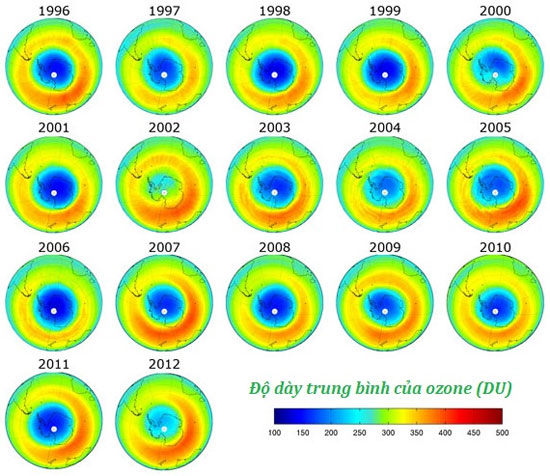 Picture 2 of The hole in the Antarctic ozone layer is shrinking