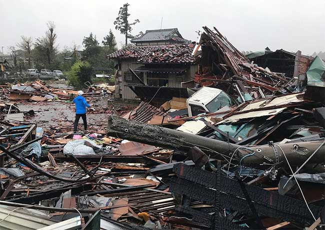 Picture 3 of The horrific image when the super typhoon Hagibis ripped up the house, causing many people to die