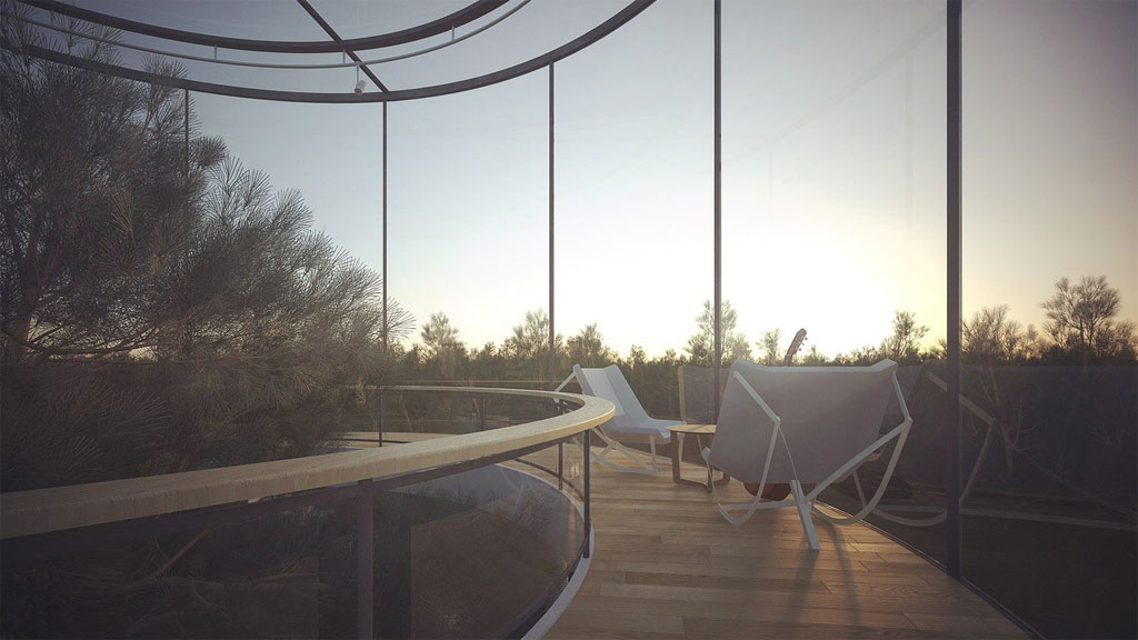 Picture 3 of The house is transparent throughout the forest