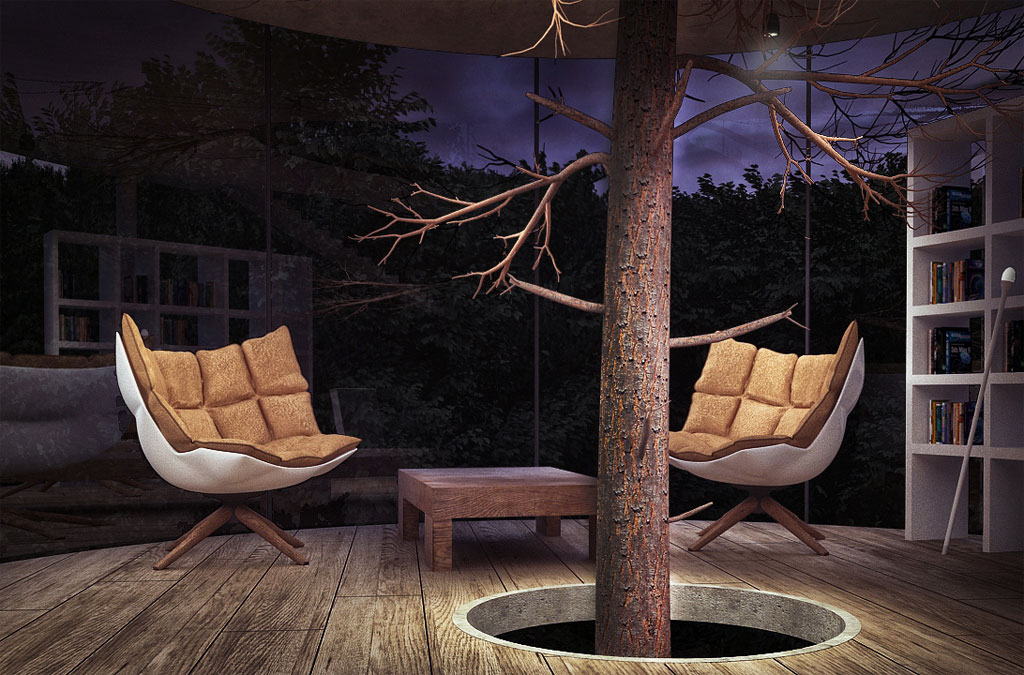 Picture 5 of The house is transparent throughout the forest