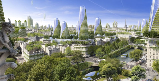 Picture 1 of The idea of ​​a modern, environmentally friendly Paris city in 2050