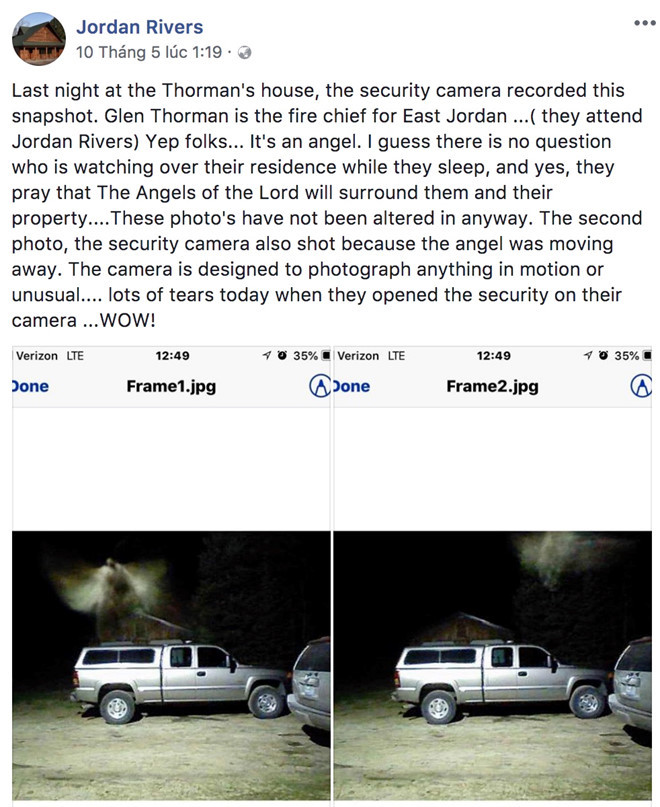 Picture 2 of The image of 'angel hovering' in the car caused a stir