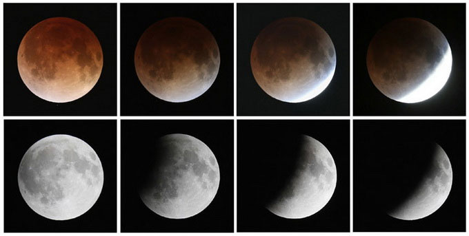 Picture 7 of The image of the blood moon changes color