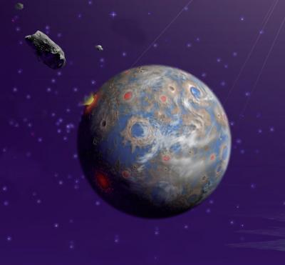 Picture 1 of The landing of meteors 3.9 billion years ago has promoted life on earth