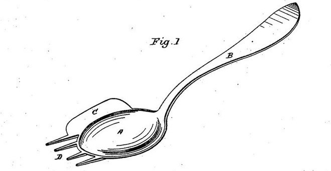 Picture 4 of The life and inventions of a man thinking of a spoon-fork