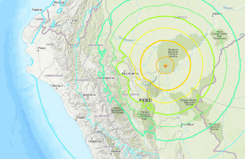 Picture 2 of The magnitude 8 earthquake shook northern Peru