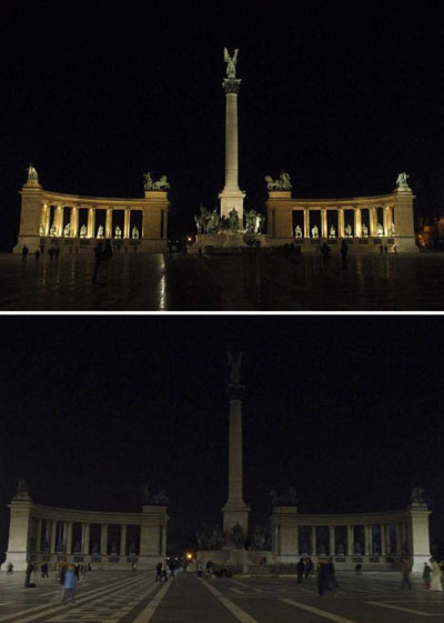 Picture 15 of The moment to turn off the lights of famous buildings