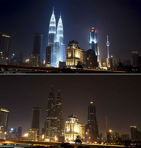 Picture 5 of The moment to turn off the lights of famous buildings