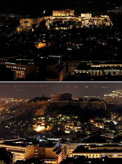 Picture 8 of The moment to turn off the lights of famous buildings