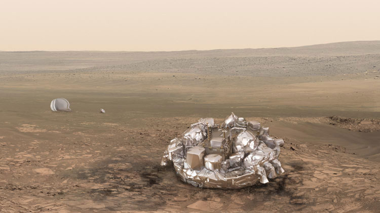 Picture 2 of The NASA ship found robots landing on Mars