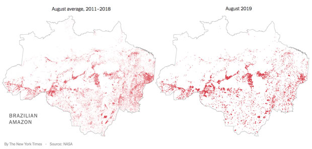 Picture 4 of The New York Times: Analysis of satellite images has pinpointed the culprit in the Amazon forest fire