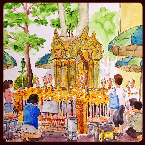 Picture 2 of The peace of the Erawan Shrine before the bombing